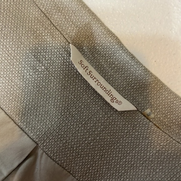 Soft Surroundings Sz Large Linen Cotton blend Utility/Moto Jacket - Picture 3 of 10